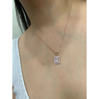 Collar Plata 925, Rectangular Baguette Zircon Estambuljoya
