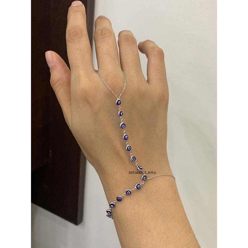 Pulsera Plata 925, Turca, Sahmaran, Ojo Turco, Estambul Joya Diámetro 6 Cm