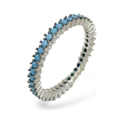 Anillo Turco Plata925 Churumbela Linea Turquesa Estambuljoya