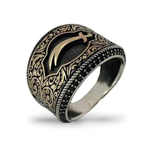 Anillo De Plata925, Turco, Espada Ottomano Para Hombre