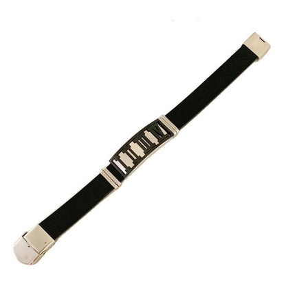 Pulsera De Acero Con Piel, Turca Ottomano, Para Hombre 21 Cm