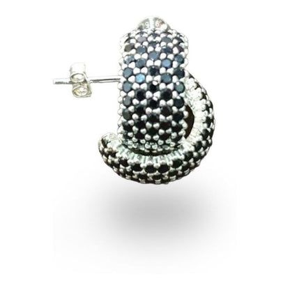 Aretes Plata925, Con 5 Lineas Piedras Arracada Estambul Joya