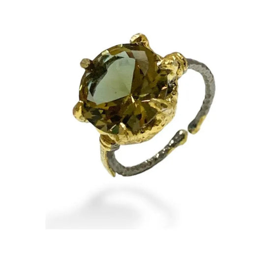 Anillo Plata925 Zultanite Redondo Oro Lam Rodio Estambuljoya Dorado Ajustable