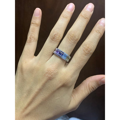 Anillo Turco Plata 0.925 Churumbela Circonias Estambul Joya Azul 7