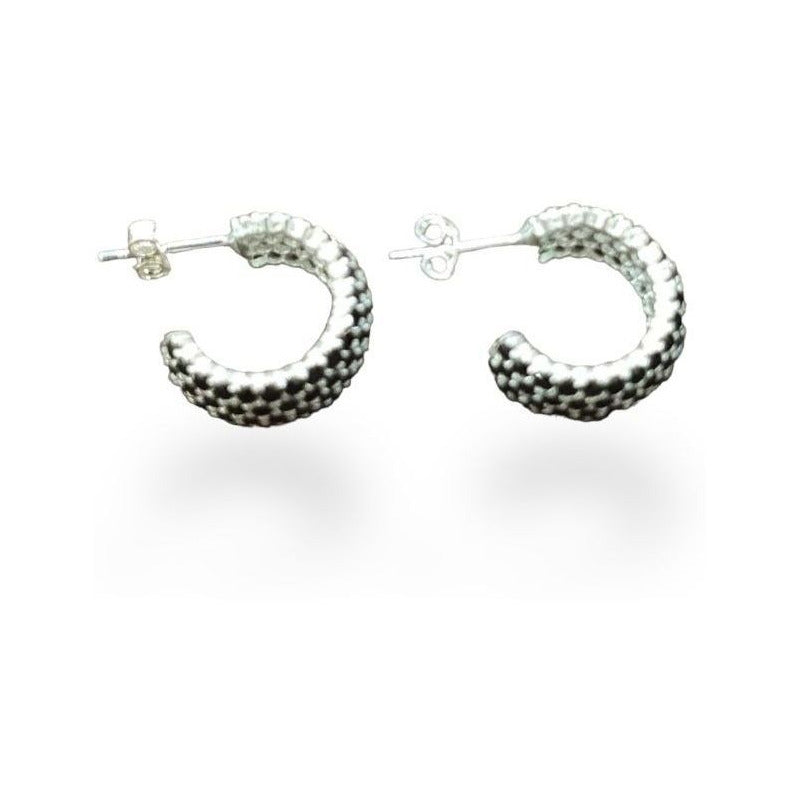 Aretes Plata925, Con 5 Lineas Piedras Arracada Estambul Joya